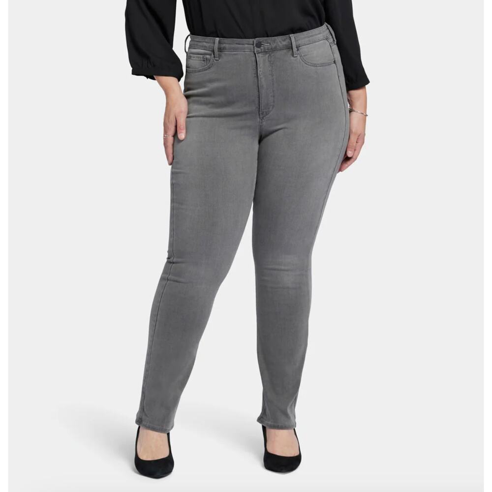 NWT NYDJ Billie Mini Bootcut Jeans 22W Parade Gray Wash Stretch Denim Slimming